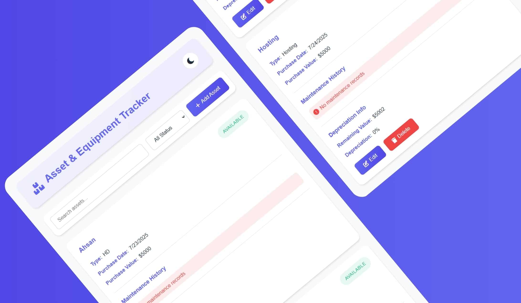 Asset Equipment Tracker